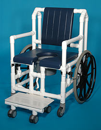 Extrabreiter Toilettenrollstuhl Duschrollstuhl