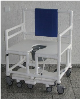 XXXL Dusch-Toilettenstuhl Sitzbreite 56 cm bis 60 cm, bis 200 kg