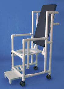 Sonderbau Dusch-Toilettenstuhl mit hoher R�ckenlehne